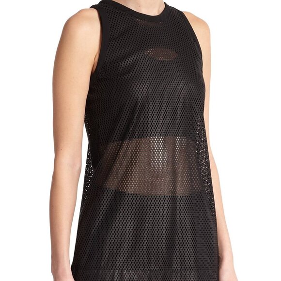 Sleeveless Mesh Lambskin Leather Top by Helmut Lang - Picture 1 of 8